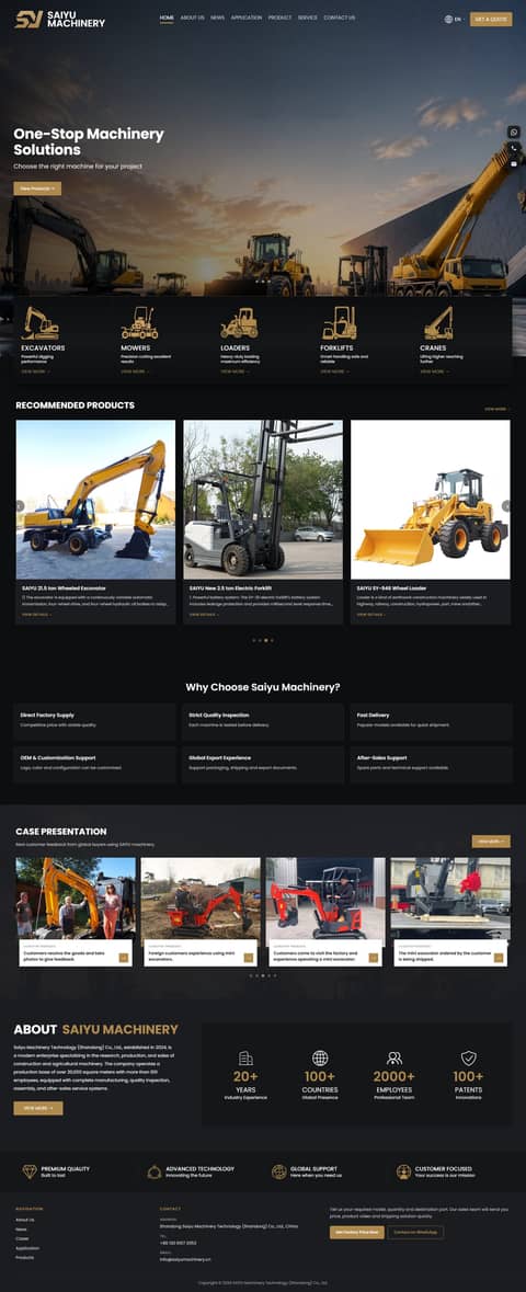 Saiyu Machinery Website